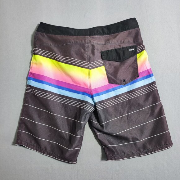 Hurley board shorts men youth size 16/28 brown base and multi-colour - Picture 3 of 11
